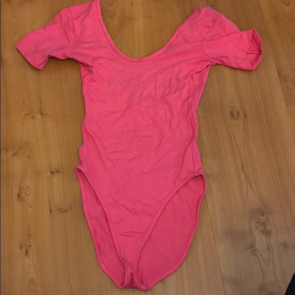 American Apparel short sleeve low back leotard